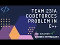 Team 231A codeforces problem in c codeforces for beginners codeforces solution
