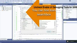 Disable UI Debugging tools for XAML while running WPF project in Visual studio 2019 to 2015