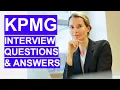 KPMG Interview Questions Answers How to PASS a KPMG interview