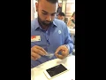 Unintentional ASMR- Employee applying screen protector