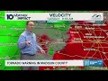 Tracking the Tornado Warning in Madison County Ohio Weather Impact Alert