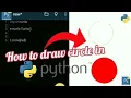How to draw circle in python pydroid 3 python programming easy code make circle coderbhai
