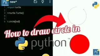 How to draw circle in python pydroid 3 python programming easy code make circle coderbhai