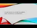 Stage 5 Number Classes like BigInteger And Javadoc Comments