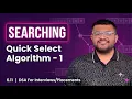 6 11 Quick Select Algorithm to Find Kth Smallest Element in Unsorted Array