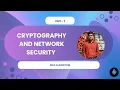 IDEA Algorithm Unit-2 CRYPTOGRAPHY NETWORK SECURITY