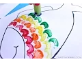 Celery Stamping Rainbow Fish Craft