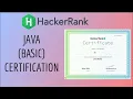 HackerRank Java Basic Certificate Solution