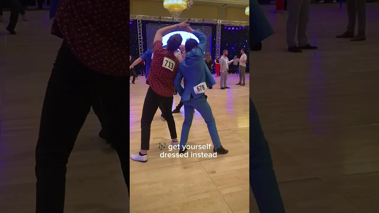 My and Leo’s First Improv Together | ES 2023|  #westcoastswing #improv #dance #competition #mendance