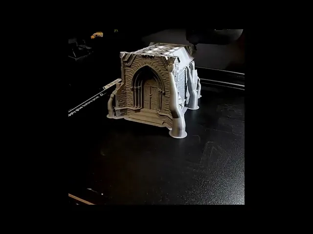 Gothic Stone Cemetery Chapel - HO/O Scale Historical Architecture [FREE SAMPLE - PERSONAL USE] video thumbnail