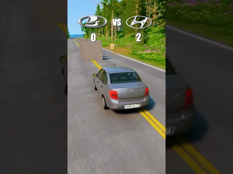 ГРАНТА против СОЛЯРИСА в Бименджи Драйв #beamngdrive