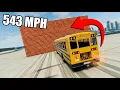 SCHOOL BUS vs BRICK WALL BeamNG Drive