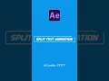 Split Text Animation in Adobe After Effect