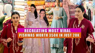 Recreating Viral Net Pishwas Design worth 350k in just 20k | Rabi Center Fabric Hunt