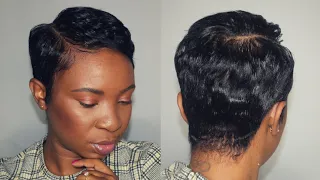how to mold and style pixie cut south african youtuber
