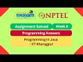 Programming In Java Week 4 Programming Assignment My Swayam