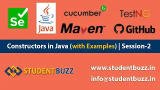 Constructors in Java Session-2 Use of Constructors Types of Constructors Selenium WebDriver