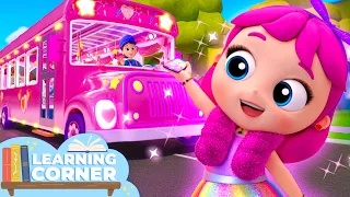 Wheels on the ✨Party✨ Bus | 📖Little Angel📖Moonbug Kids📖Learning Corner