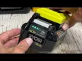 How do you know when your Ryobi 40 V battery is charged