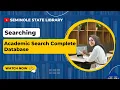 Academic Search Complete Database in 3 Minutes