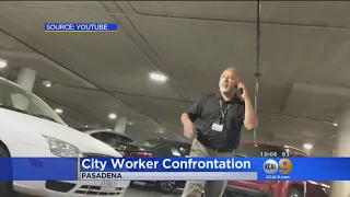 Caught On Pasadena Worker Berates Woman For Bad Driving Blocks Her Car With City Vehicle