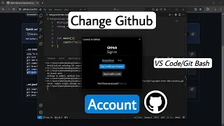 How to Change GitHub Account from VS Code Same Process for Git Bash