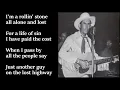 Hank Williams - Lost Highway LYRICS