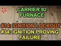 Carrier Comfort 92 Furnace Error Code and Ignition Lockout
