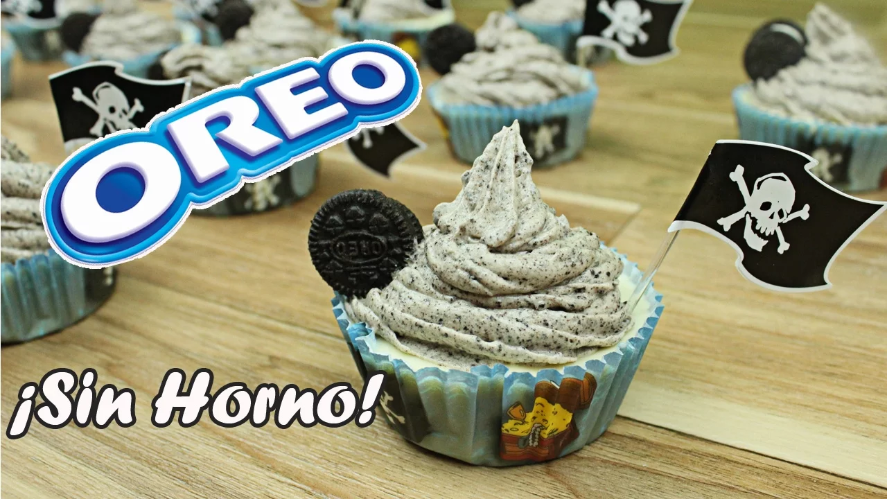 Cupcakes de Oreo SIN HORNO Pirata