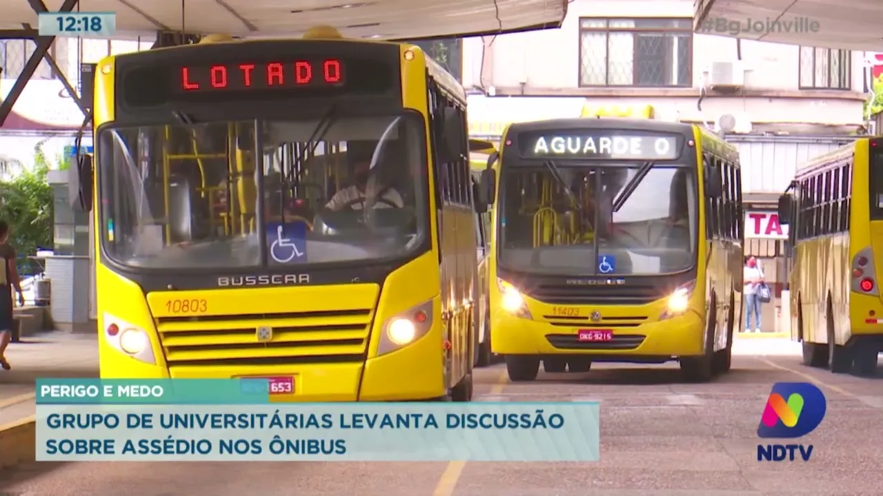 Perigo e medo: Grupo de universitárias levanta discussão sobre assédio nos ônibus.