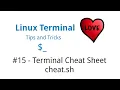 Terminal Cheat Sheet - cheat sh