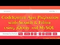 Ajax Pagination with Search and Filter in CodeIgniter