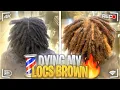 DYING MY LOCS BROWN
