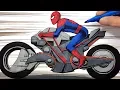 How to draw SPIDER-MAN riding his motorbike Spiderman Motorcycle Drawing Coloring Pages
