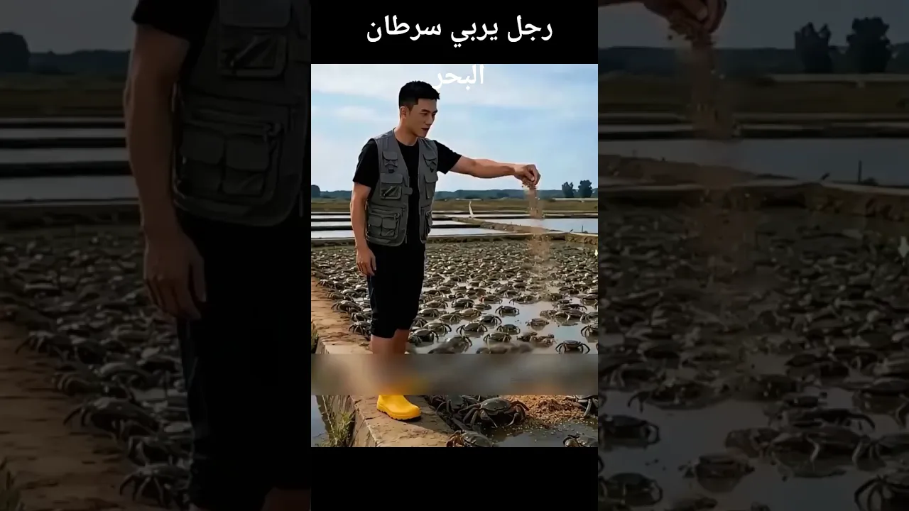 رجل يربي سرطان البحر