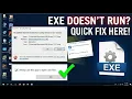EXE Files Not Running Fix Programs Games Not Launching 2026