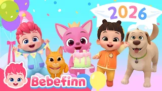 Happy Birthday, Pinkfong! 🥳🎂｜Bebefinn’s Best Songs of 2026｜Bebefinn Nursery Rhymes