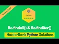 HackerRank Re findall Re finditer problem solution in Python Python problems solutions