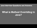 Method Overriding In Java