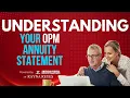 Understanding Your OPM Annuity Statement What Retirees Need to Know