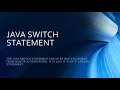 Switch Statement In Java HINDI Decision Making Statement In Java
