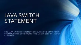 Switch Statement In Java HINDI Decision Making Statement In Java