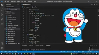 PYTHON TUTORIAL FOR ALL USING PYTHON GRAPHICS DRAW DOREMON