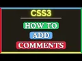 How to Add a Comment in a CSS Stylesheet Beginner Tutorial