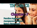 Chapter-7 Function 12th CS Chapter-7