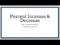 Math 7 Lesson 6 5 Percent Increase Decrease