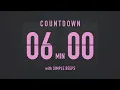 6 Minute Countdown Timer Flip Clock with Simple Beeps