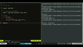 Todo qpp CRUD Python-SQLite3 part-2 Create Database and Table