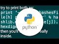 Python md5 hashes comparison