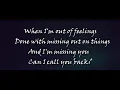 Can I call you - shy martin - lyrics video